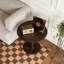 Table ronde 23 po brun noyer