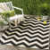 Napoleon Indoor/ Outdoor Black/Neutral Rug