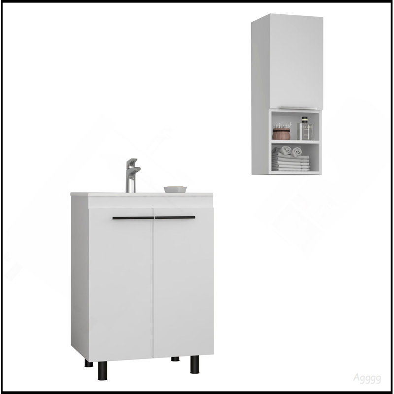 White 2 Piece Bathroom Set