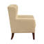 Fauteuil d'appoint à oreilles Russ, coussins en mousse, polyester beige touffeté-126034587