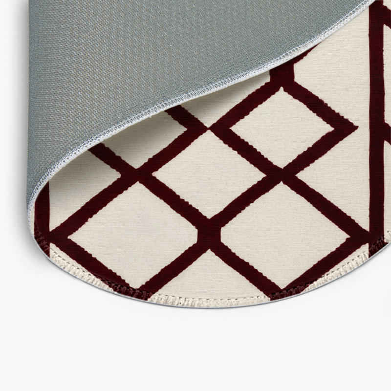 Tapis intérieur et extérieur beige Trellis, Rond 5 pi