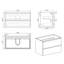 Meuble-lavabo gris avec lavabo - Évaluation murale moderne, amplificateur de rangement à double tiroir, moteur silencieux, poignée sophistiquée - armoire spacieuse de 36 po, glissières et conception élégante-1289970672-1289970676