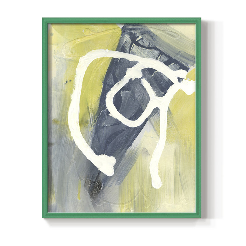 Delightful I Framed Print - Solid Wood, Green, 10" H x 8" W