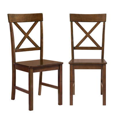 Solid Wood Side Chair Dining Chair (set Of 2) by Ophelia & Co.