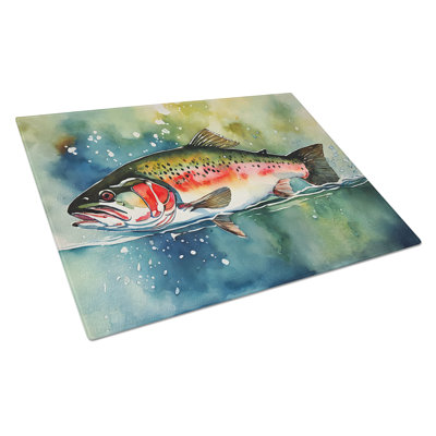 Trout Glass Cutting Board Large