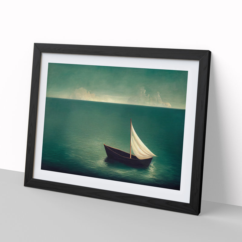An Iconic Sailing Boat - Single Picture Frame Print, 34cm H x 46cm W x 2cm D, Black Framed