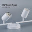 Luminaire sur rail 4 lumières avec têtes réglables et 4 ampoules incluses-109583307-109583305
