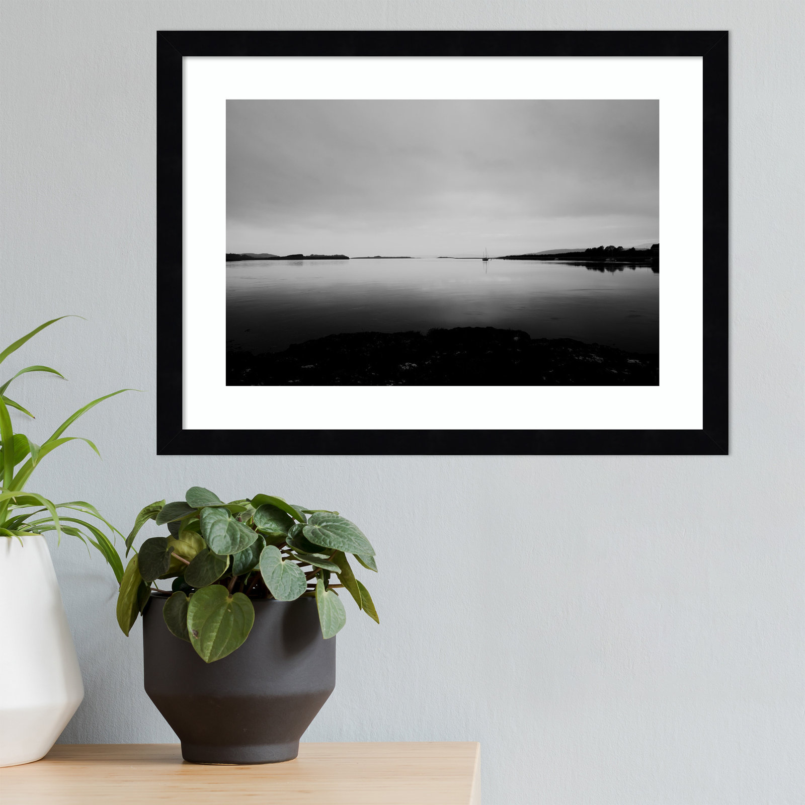 Into The Dark Night We Go by Laura Evans, 19" H x 25" W, Black