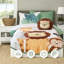 Safari Bedding Sets, Twin Twin XL Microfiber Comforter Set with Lion Pillow