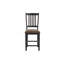 Chaise haute en noir rustique