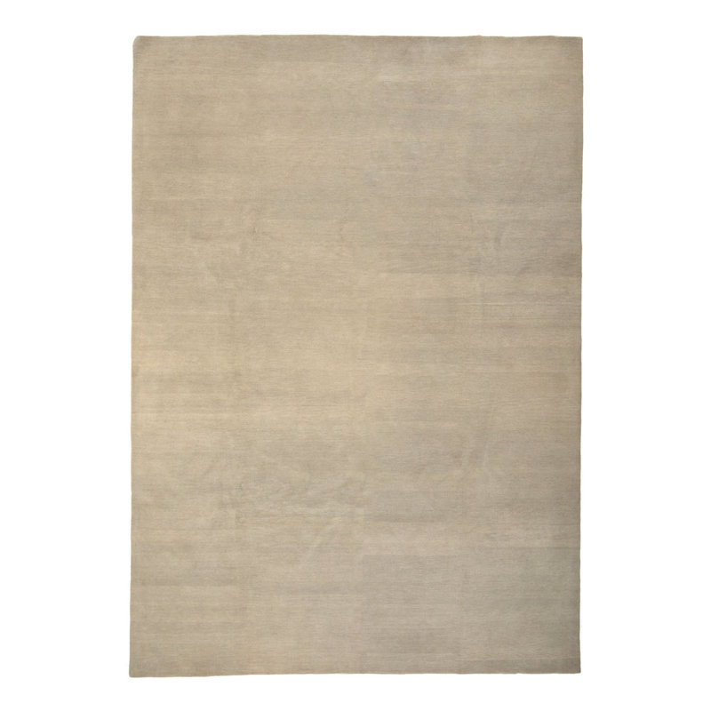 Solid Tibetan Wool Rug, Gray, Rectangle 9' x 12'