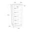 Abrahamson 45cm W 5 - Drawer Chest of Drawers