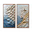 Ensemble de 2 pièces d'art mural blanc et bleu-371659663-371659675-371659664
