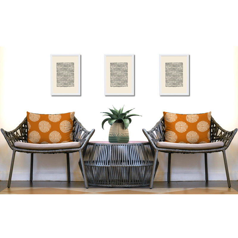 Housse et insert de coussin rectangulaire en polyester pour l'intérieur et l'extérieur, Orange