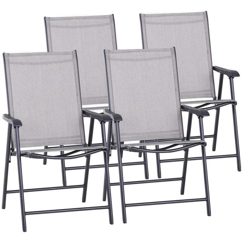 Chastyn Premium All-Weather Wicker Outdoor Folding Dining Armchair