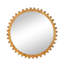 Miroir brun à perles en bois avec cadre perlé décoratif et bordure ronde charmante en verre