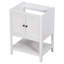 Base de meuble-lavabo 24 po seulement, structure en bois massif, armoire de rangement pour salle de bain avec portes et tablette ouverte, gris-93910268