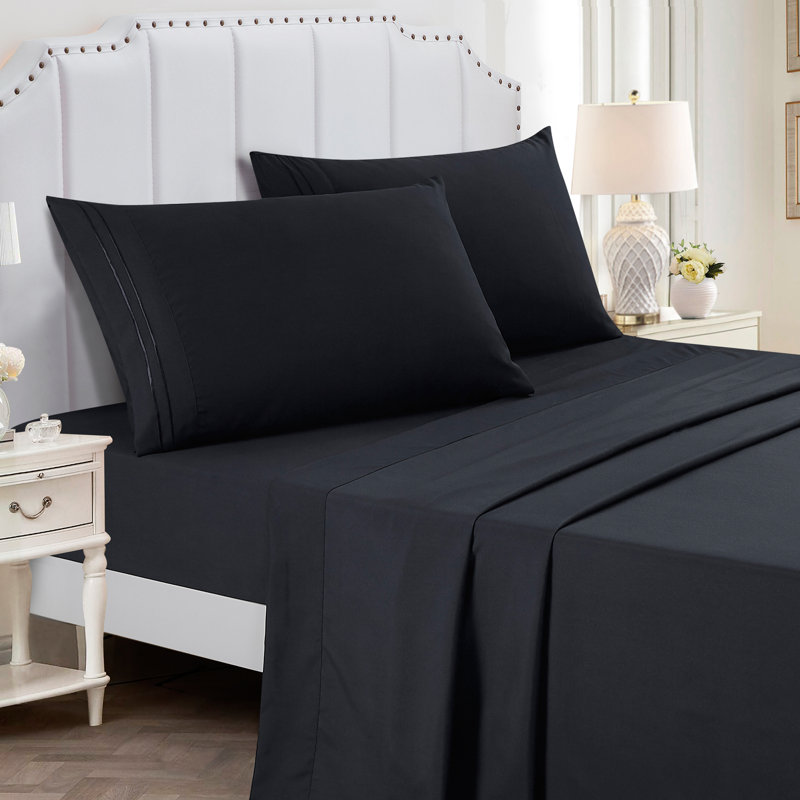 Jcrown Microfiber Sheet Set, Turmeric, California King Sheet Set with 2 Pillowcases