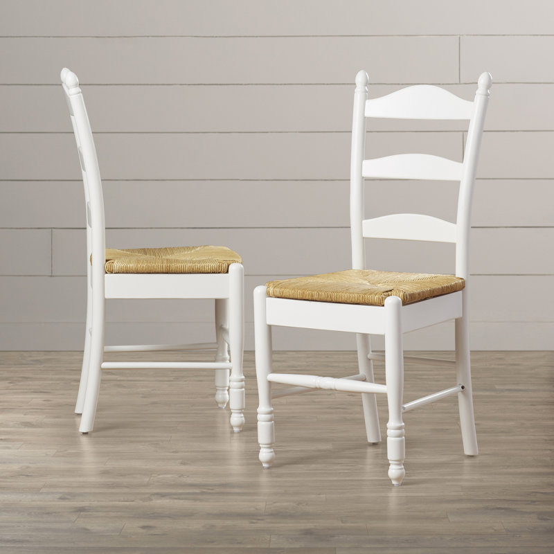 Amasya Ladder Back Side Chair, White