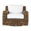 Montauk Swivel Lounge Chair In Bali Pearl Fabric With No Welt