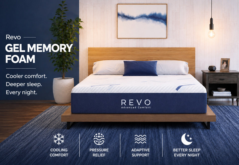 Gel Memory Foam: Cooler comfort. Deeper sleep. Every night.