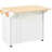 White Kitchen Cart Island With Movable Drop Leaf Feature, 3 Tier Pull Out Storage, Internal , Rolling Wheels, 2 Drawers, Towel Stand, Leaf, Organizer, Storage Rack, On Holder, Finish-62118332