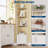5-Tier Corner Storage Shelf, Modern Bookshelf with Doors, Heavy Duty Space-Saving Shelving Stand for Bedroom, Living Room, Office-511897056