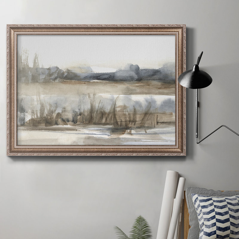 «Blue-Grey Marsh II», peinture sur toile encadrée, H 16 po x l 20 po x P 2,5 po