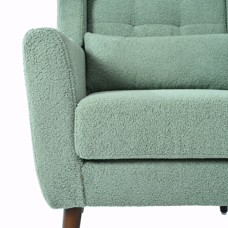 Fauteuil d'appoint Kawonna, Chenille vert