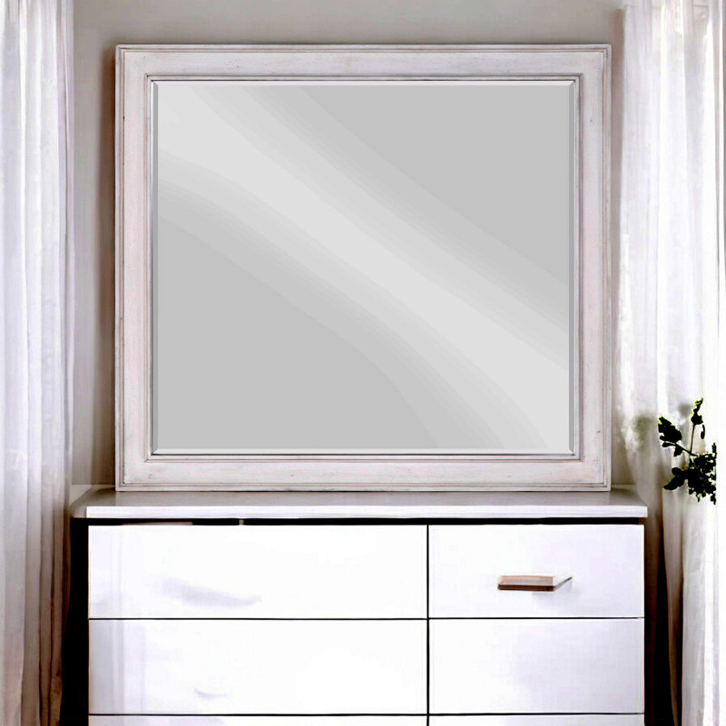 Katia Weathered White Finish Mirror