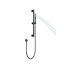 Pomme de douche à main à haute pression noir mat avec barre coulissante combinée, barre coulissante de douche à hauteur réglable de 26,38 pouces, boyau extra long de 59 pouces, coude d'alimentation en laiton-121018731