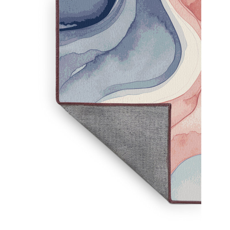 Tapis cascade Blush, Rond 5 pi