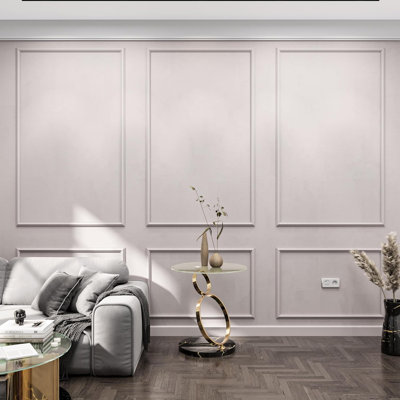 Wall Molding Kit for Interior Walls – Pre-Cut Wall Trim, Factory Primed Moulding for Wainscoting, Accent Wall & Picture Frame Panels, Easy Install, Ready to Assemble for Living Room & Bedroom