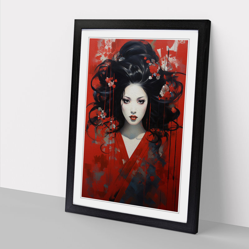 Single Picture Frame Print on Wood, 46cm H x 34cm W, Black Framed