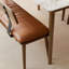 Banc rembourré brun