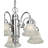  Elizalde 5-Light Indoor Brushed Nickel Hanging Chandelier with Alabaster Glass Bell Shades-1076555164