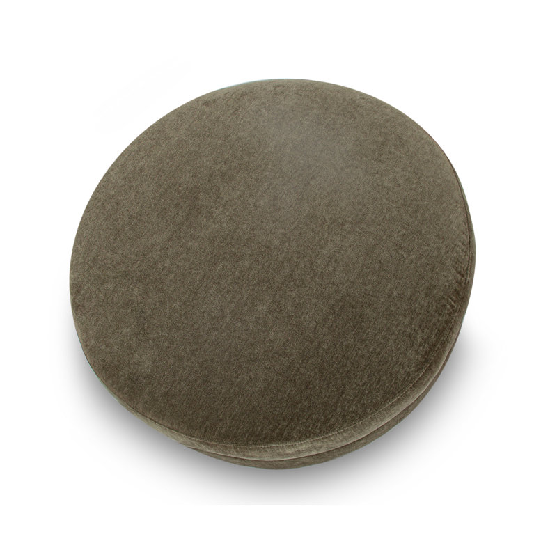 Landen Upholstered Ottoman, Olive Green Performance Chenille