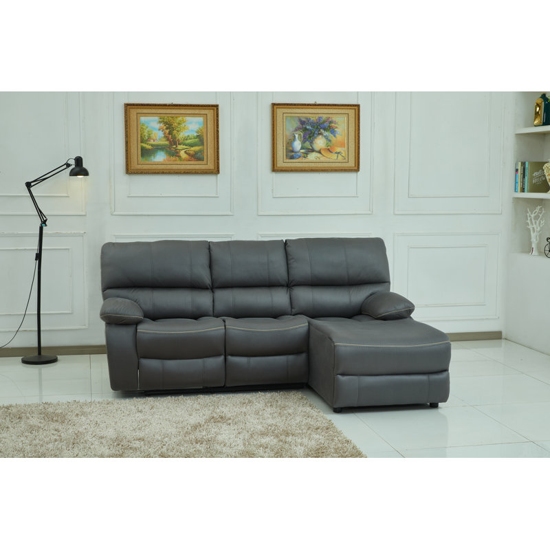 Upholstered Reclining L-Shaped Sectional Left Hand Facing