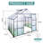 8X6ft Outdoor Polycarbonate Greenhouse - Sloped Roof, Airy, Plant Nursery Black Shelter Galvanized Base, Frost Resistance, Haven-123403568