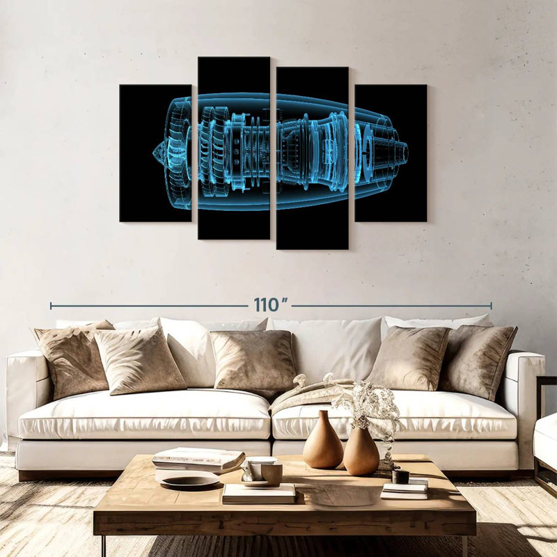 Laelle Airplane Engine Structure, 48" H x 75" W