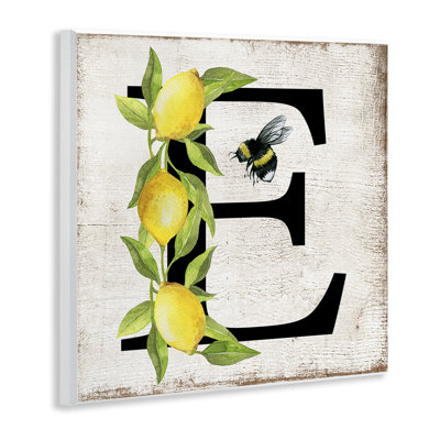  "Lemon & Bee E", art mural sur plaque par Creatif Belle