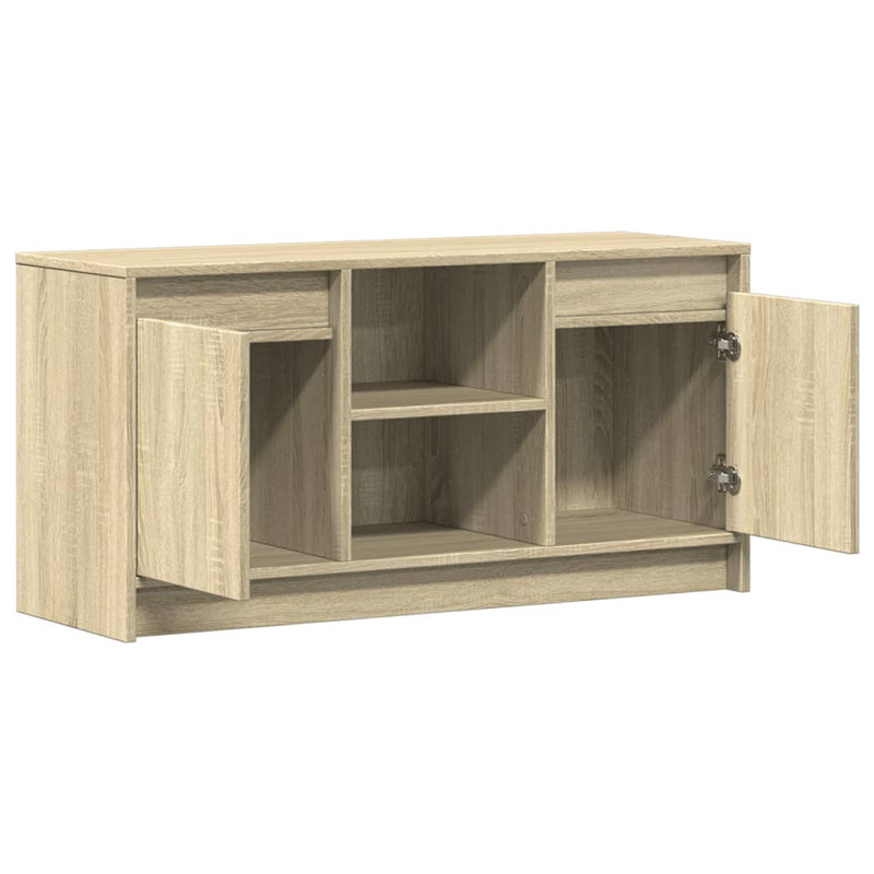 Cyarah Unfinished TV Stand, Sonoma Oak, 100cm
