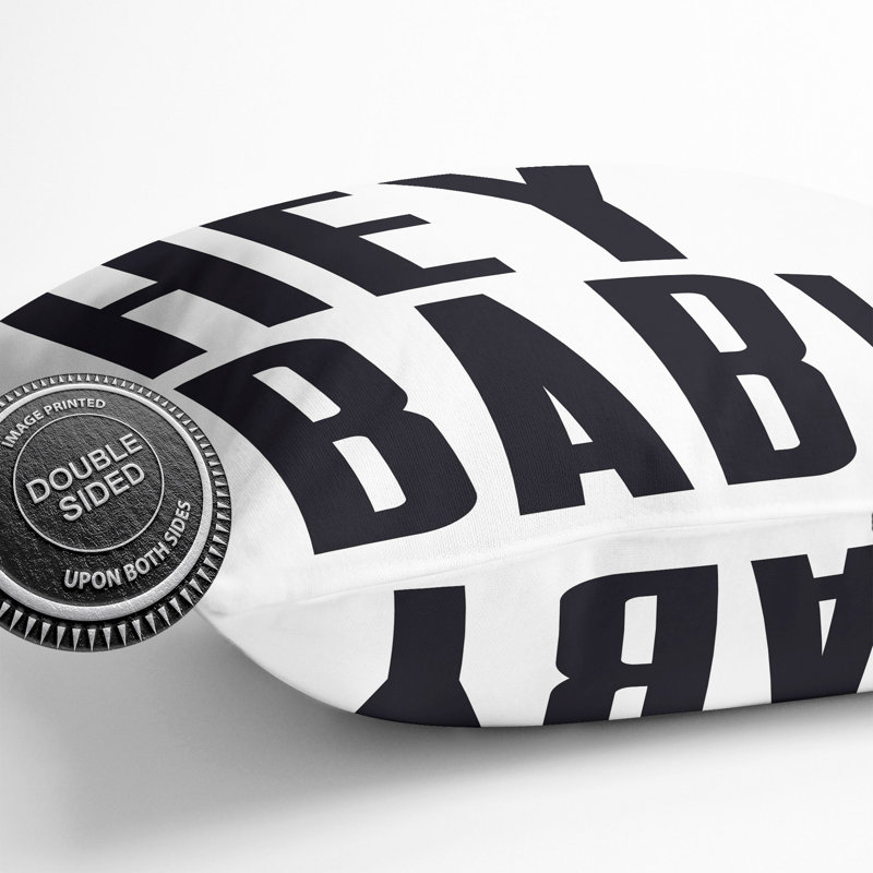Hey Baby Square Throw Cushion, 55cm H x 55cm W x 20cm D