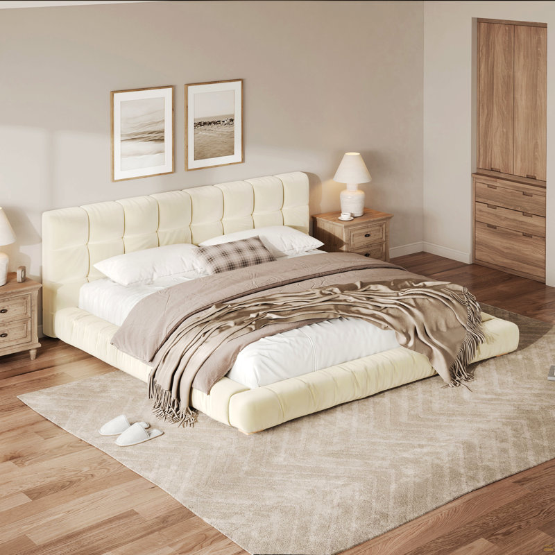 Grand lit escamotable mural avec tablettes