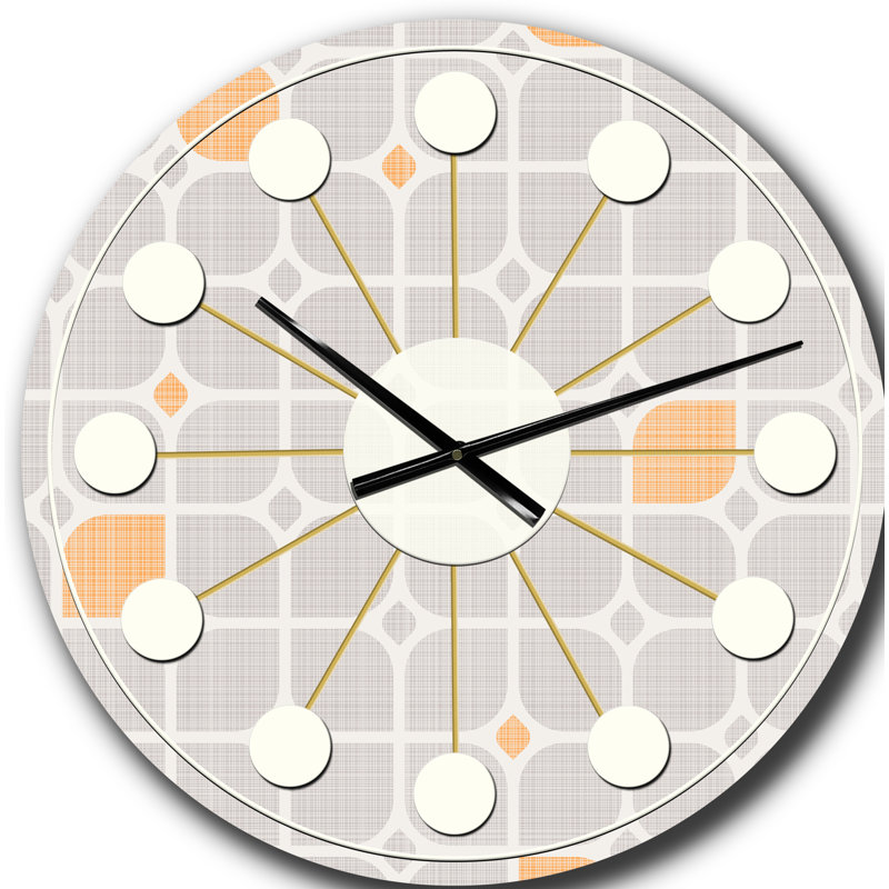 Horloge murale rétro Mid-Century, Grand