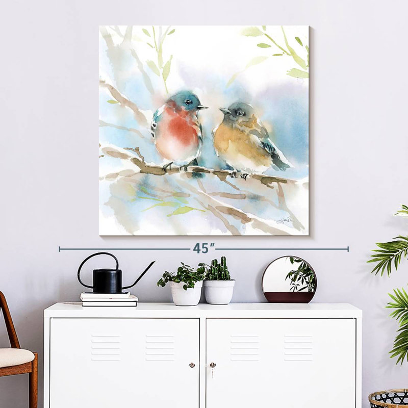 Brampt Bluebird Pair In Spring, 33" H x 33" W