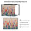 Extra Large Wall Art Fabric Print - Pink Wildflower Meadow Botanical Bedroom Decor - "Frame Assembly Required (Unfinished Frame)"-130842111