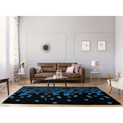 Tapis de fond à cubes noir culbuté