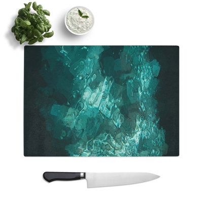 Tempered Glass Ripple Chopping Board