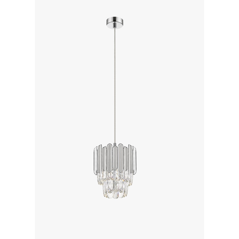 Rumbaugh 1 - Light Chrome Crystal Pendant